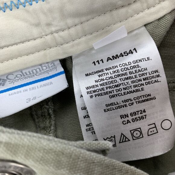 Columbia Mens 34x9 Shorts Cargo Utility Outdoor Norm Gorpcore Hiking Omni Shield - Picture 3 of 7